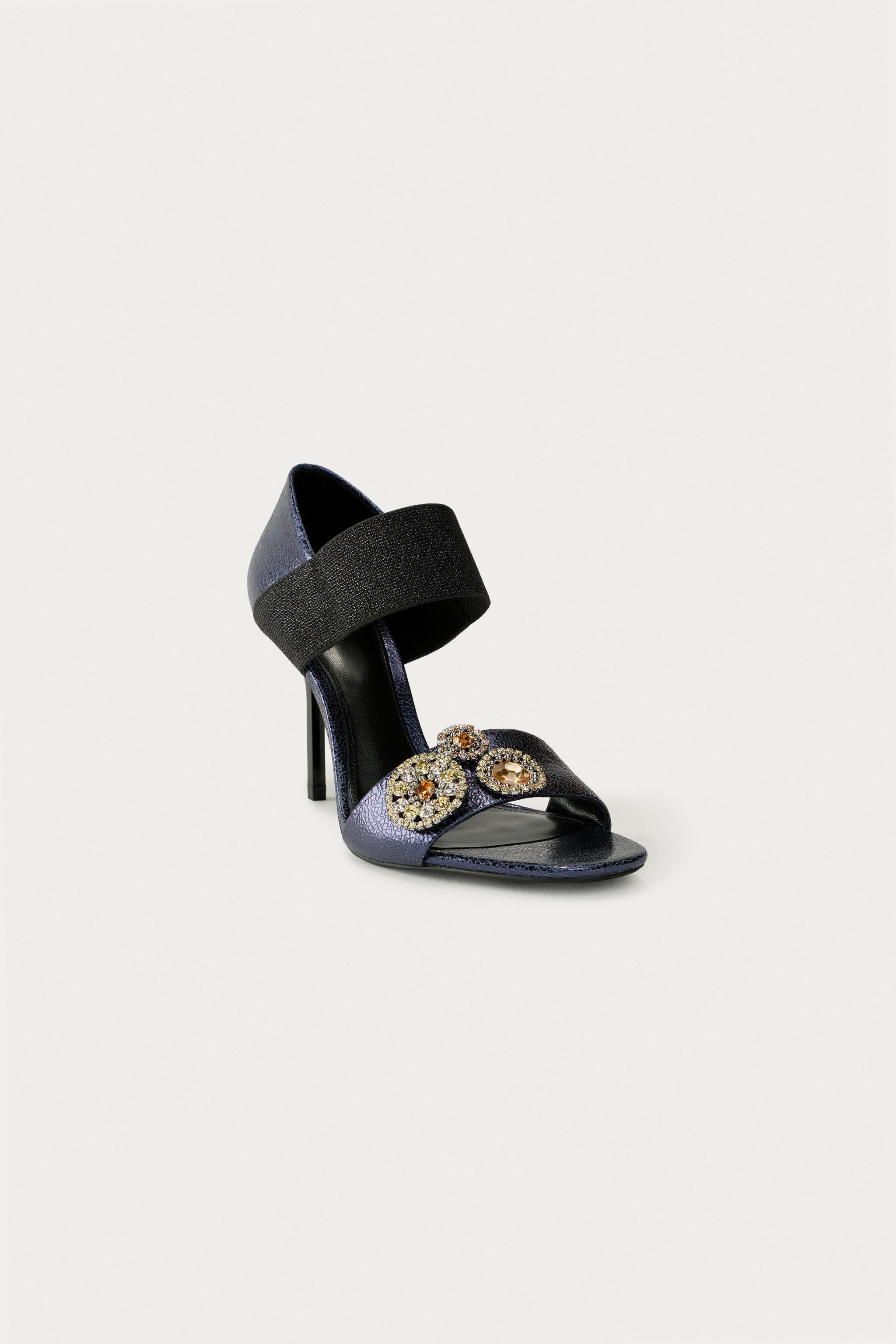 MARISA BERENSON X ZARA LEATHER HEELED SANDALS